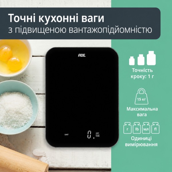 Фото - Ваги кухонні ADE KE2301 Black